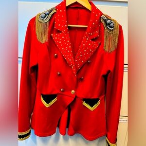 Handmade RINGLEADER COSTUME size M/L Blazer and Hat headband/bow tie included
